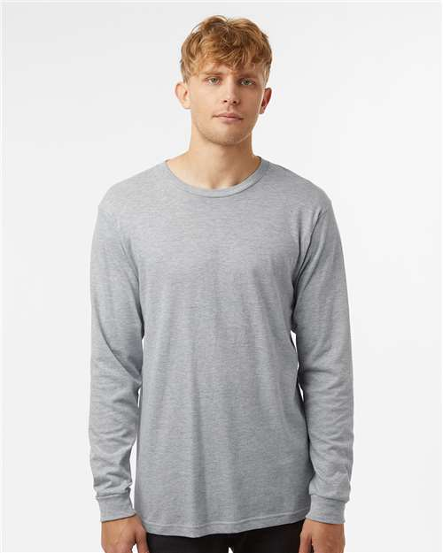 Blank Label Studios BLS - Long Sleeve Tee 1512 Heather Grey blank garment - ready for DTG & embroidery