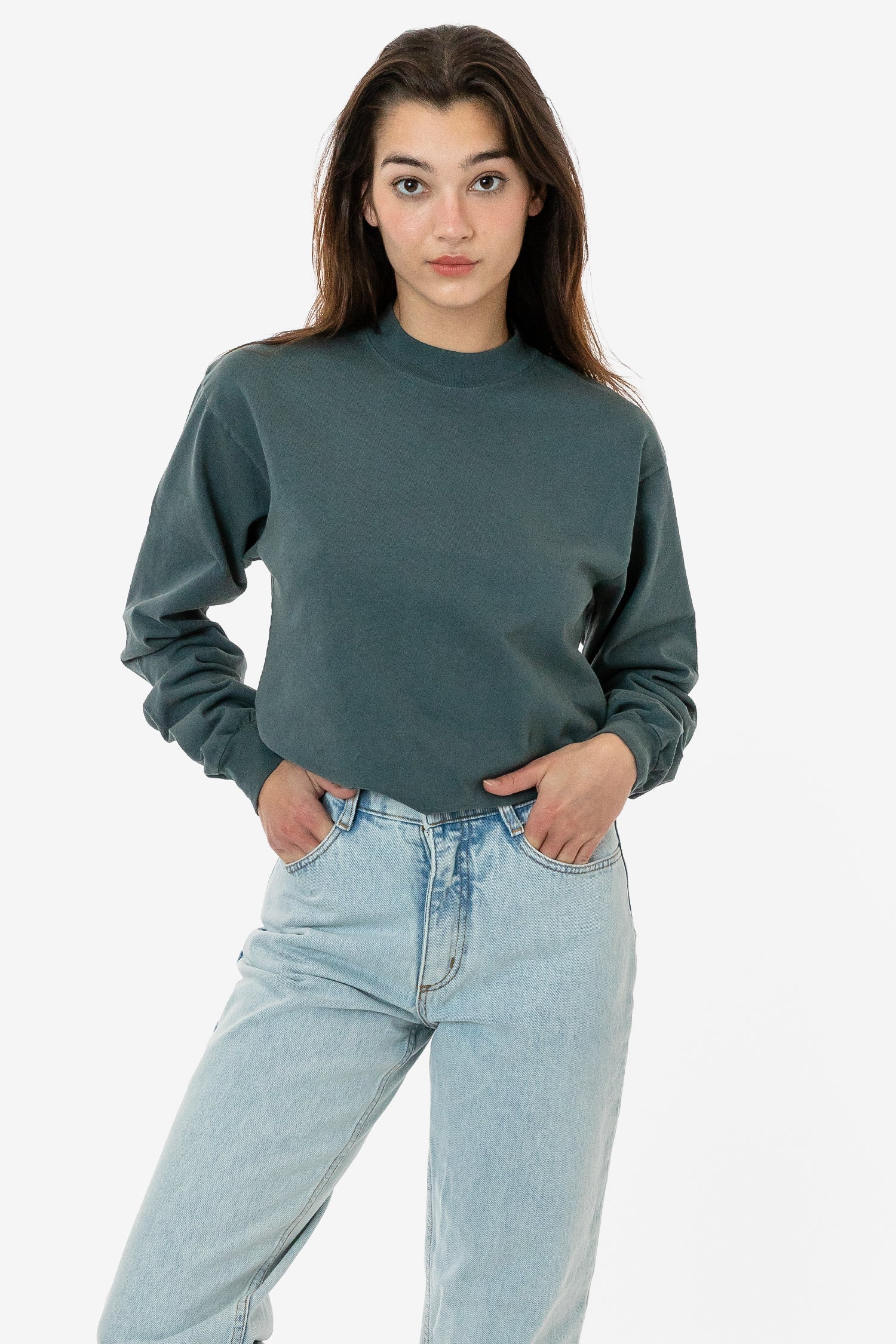 Blank Label Studios Los Angeles Apparel - Long Sleeve Tee 1406GD Spruce blank garment - ready for DTG & embroidery