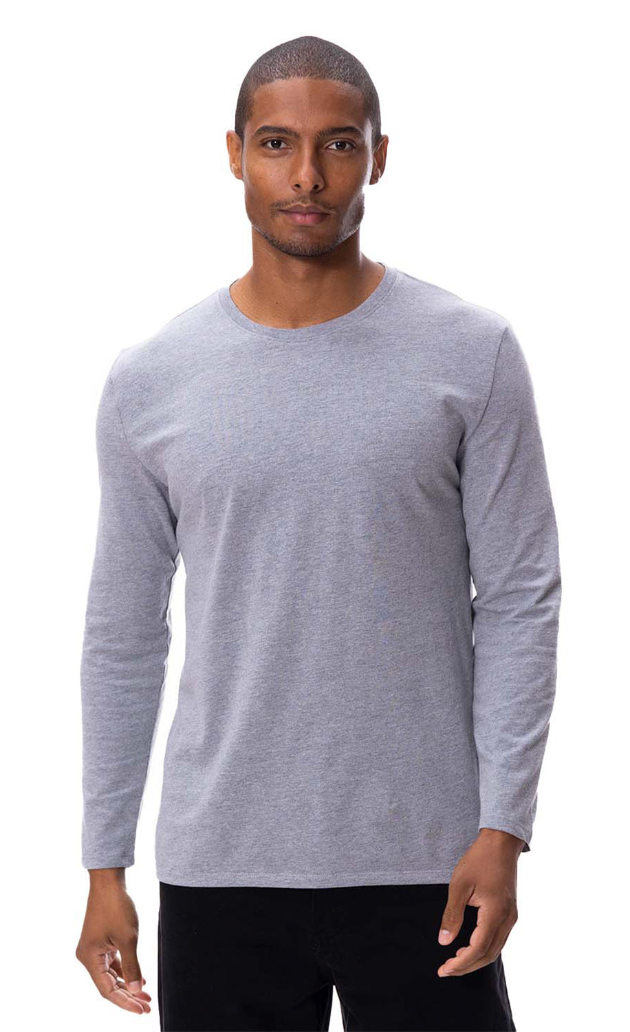 Blank Label Studios BLS - Long Sleeve Tee 1509 Heather Grey blank garment - ready for DTG & embroidery