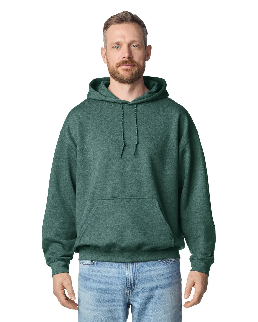 Blank Label Studios Gildan - Hoodie 18500 Heather Dark Green blank garment - ready for DTG & embroidery