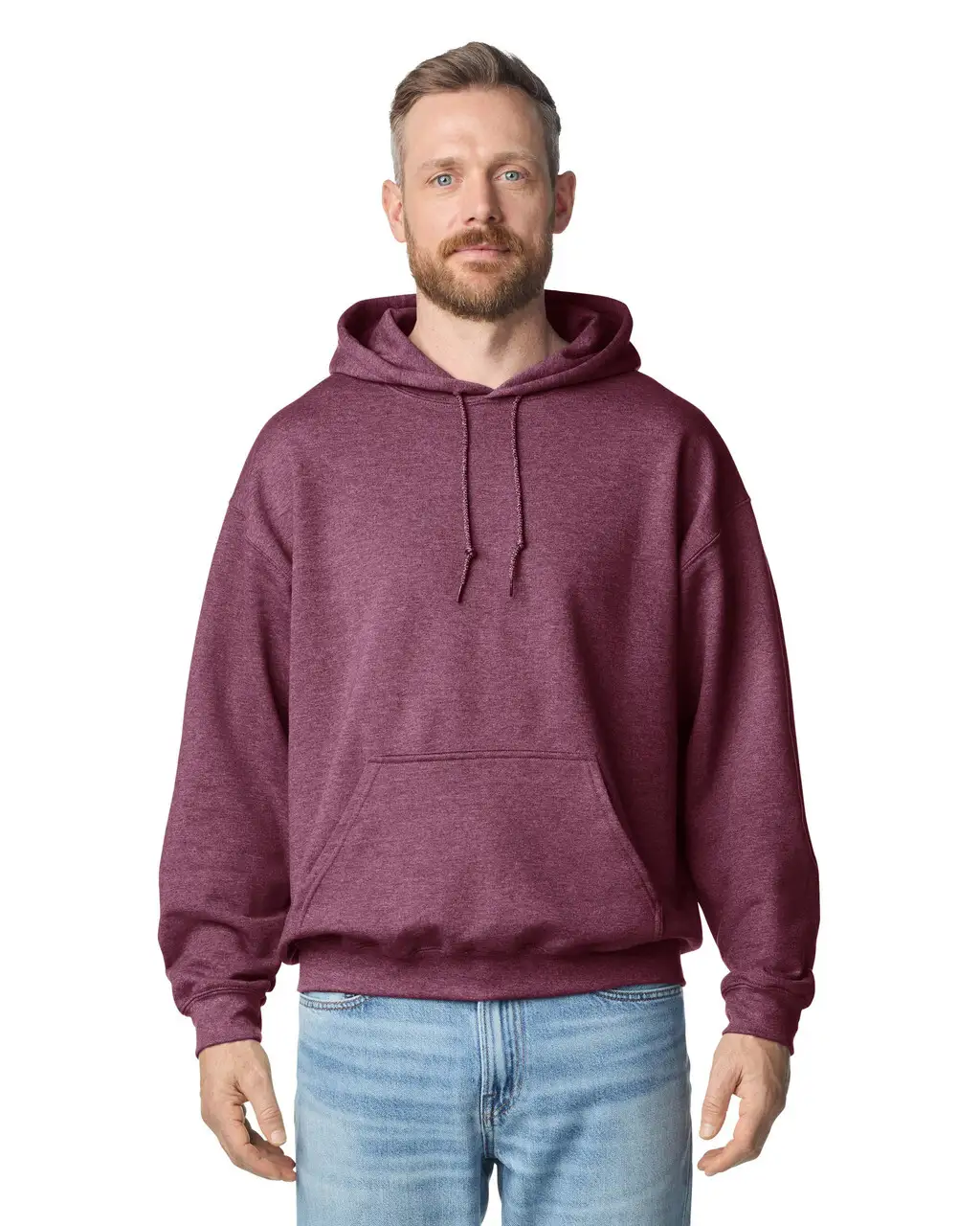 Blank Label Studios Gildan - Hoodie 18500 Heather Dark Maroon blank garment - ready for DTG & embroidery