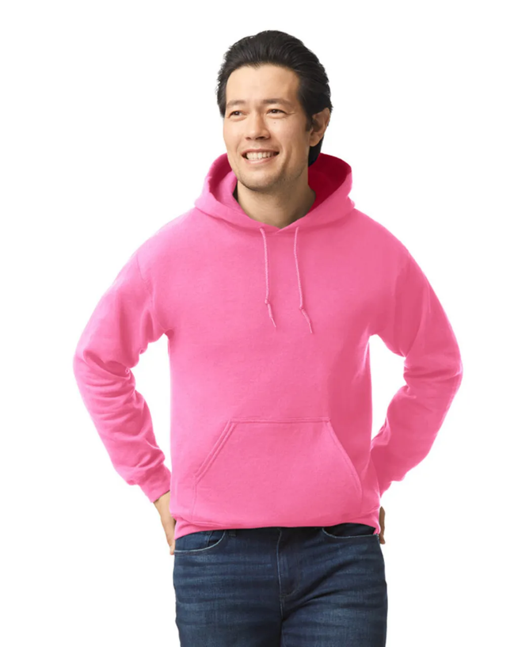 Blank Label Studios Gildan - Hoodie 18500 Safety Pink blank garment - ready for DTG & embroidery