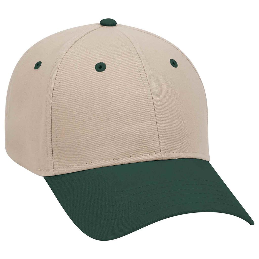 Blank Label Studios BLS - Dad Hat 2113 Dark Green & Khaki (Size: Adult) blank garment - ready for DTG & embroidery