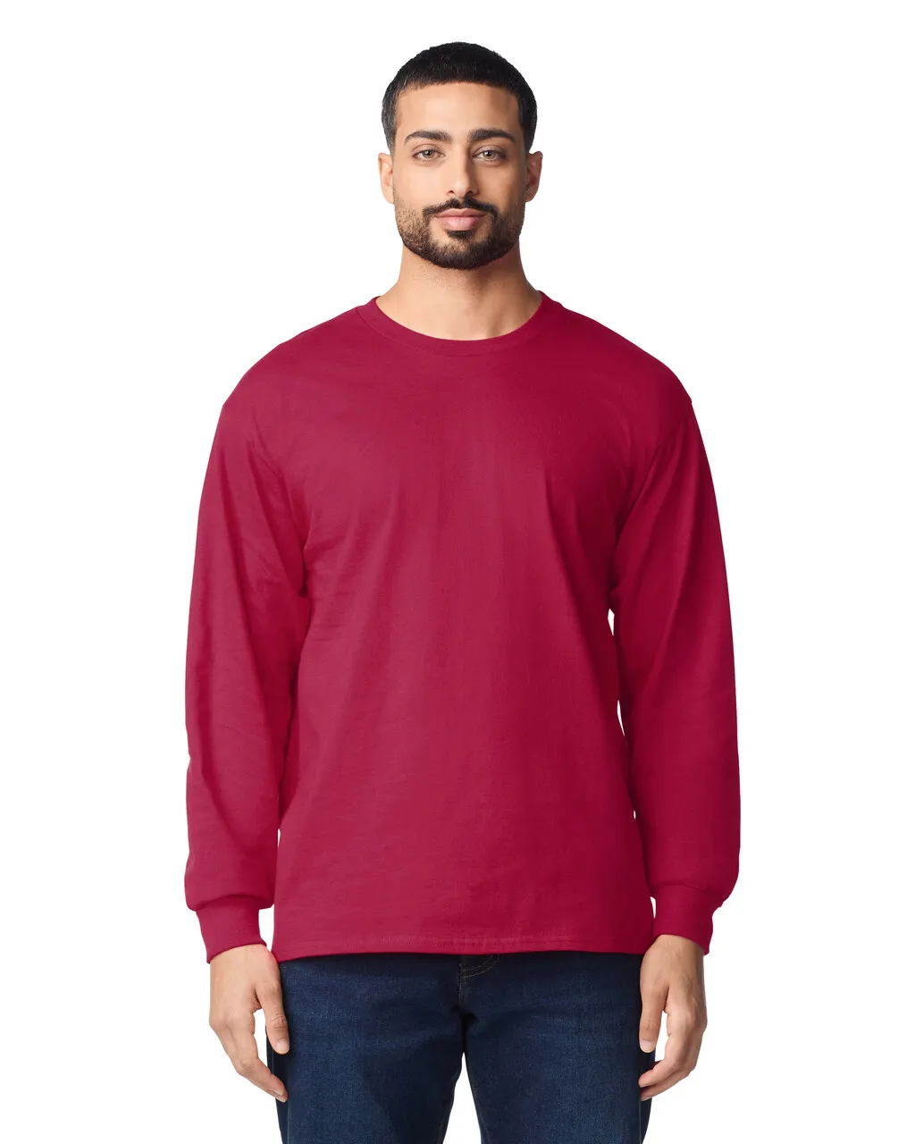 Blank Label Studios Gildan - Long Sleeve Tee 2400 Cardinal Red blank garment - ready for DTG & embroidery