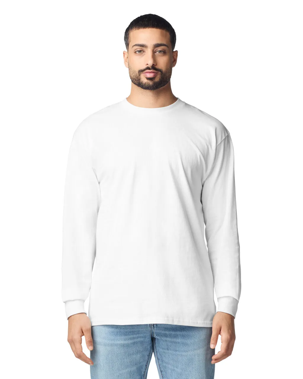 Blank Label Studios Gildan - Long Sleeve Tee 2400 White blank garment - ready for DTG & embroidery