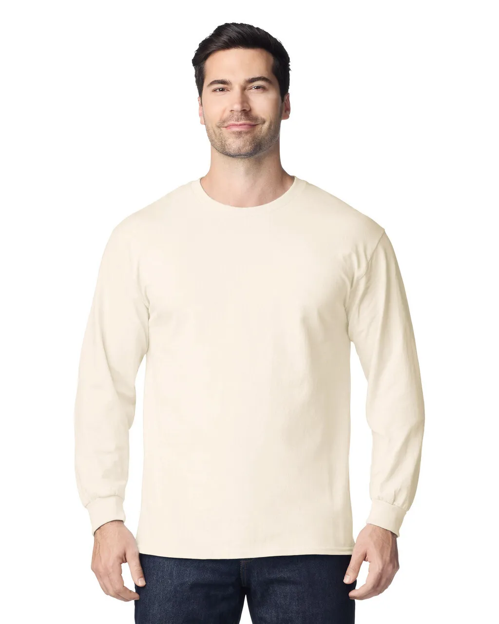 Blank Label Studios Gildan - Long Sleeve Tee 2400 Natural blank garment - ready for DTG & embroidery