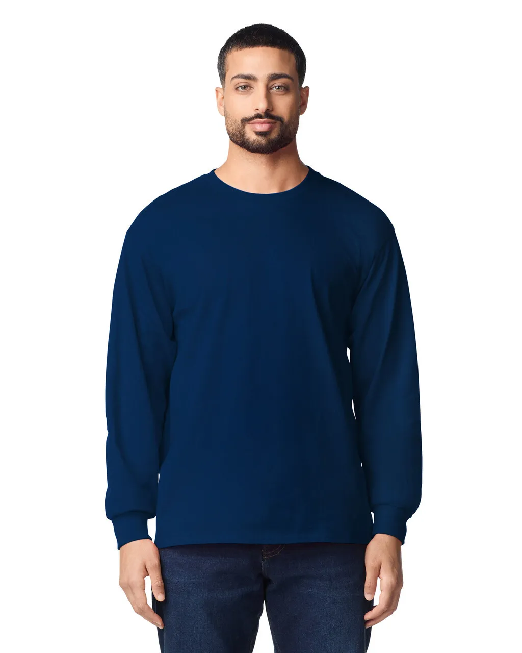 Blank Label Studios Gildan - Long Sleeve Tee 2400 Navy blank garment - ready for DTG & embroidery