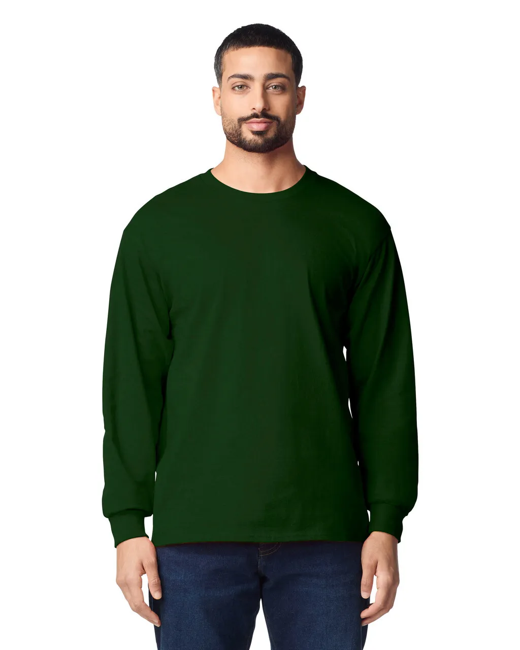 Blank Label Studios Gildan - Long Sleeve Tee 2400 Forest Green blank garment - ready for DTG & embroidery