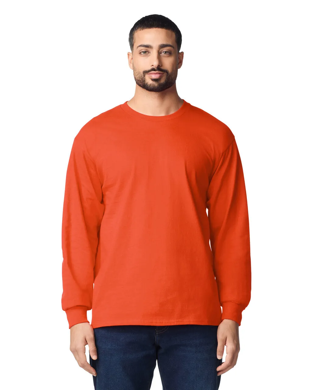 Blank Label Studios Gildan - Long Sleeve Tee 2400 Orange blank garment - ready for DTG & embroidery