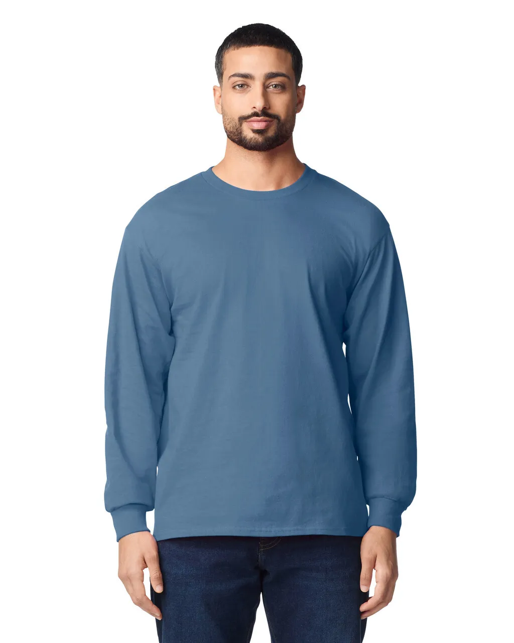Blank Label Studios Gildan - Long Sleeve Tee 2400 Indigo Blue blank garment - ready for DTG & embroidery