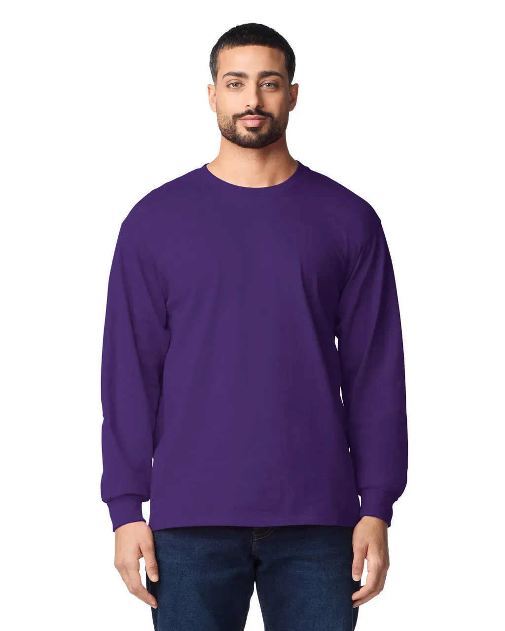Blank Label Studios Gildan - Long Sleeve Tee 2400 Purple blank garment - ready for DTG & embroidery