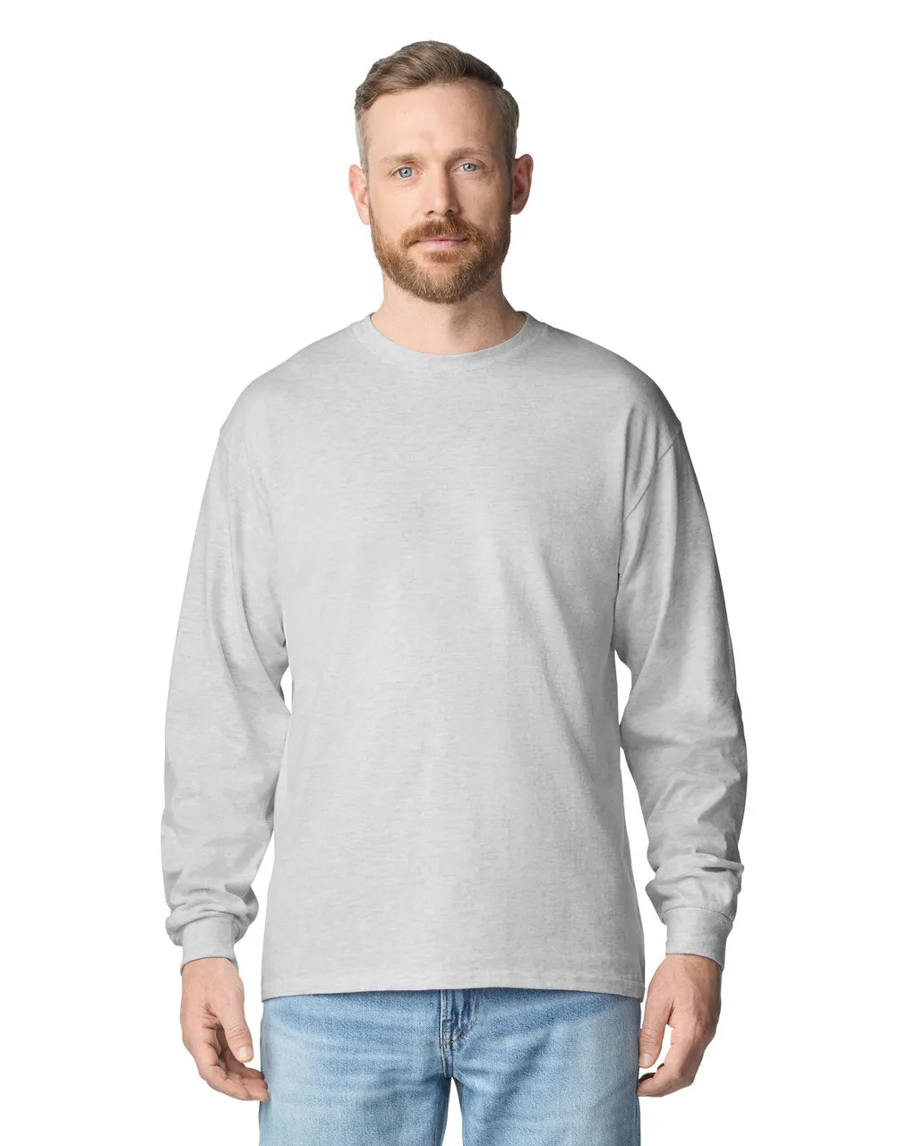 Blank Label Studios Gildan - Long Sleeve Tee 2400 Ash Grey blank garment - ready for DTG & embroidery