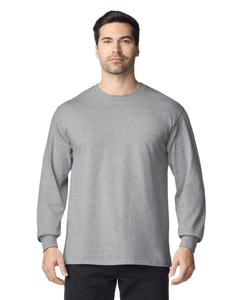 Blank Label Studios Gildan - Long Sleeve Tee 2400 Sport Grey blank garment - ready for DTG & embroidery