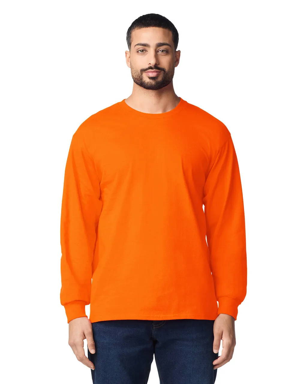Blank Label Studios Gildan - Long Sleeve Tee 2400 S Orange blank garment - ready for DTG & embroidery