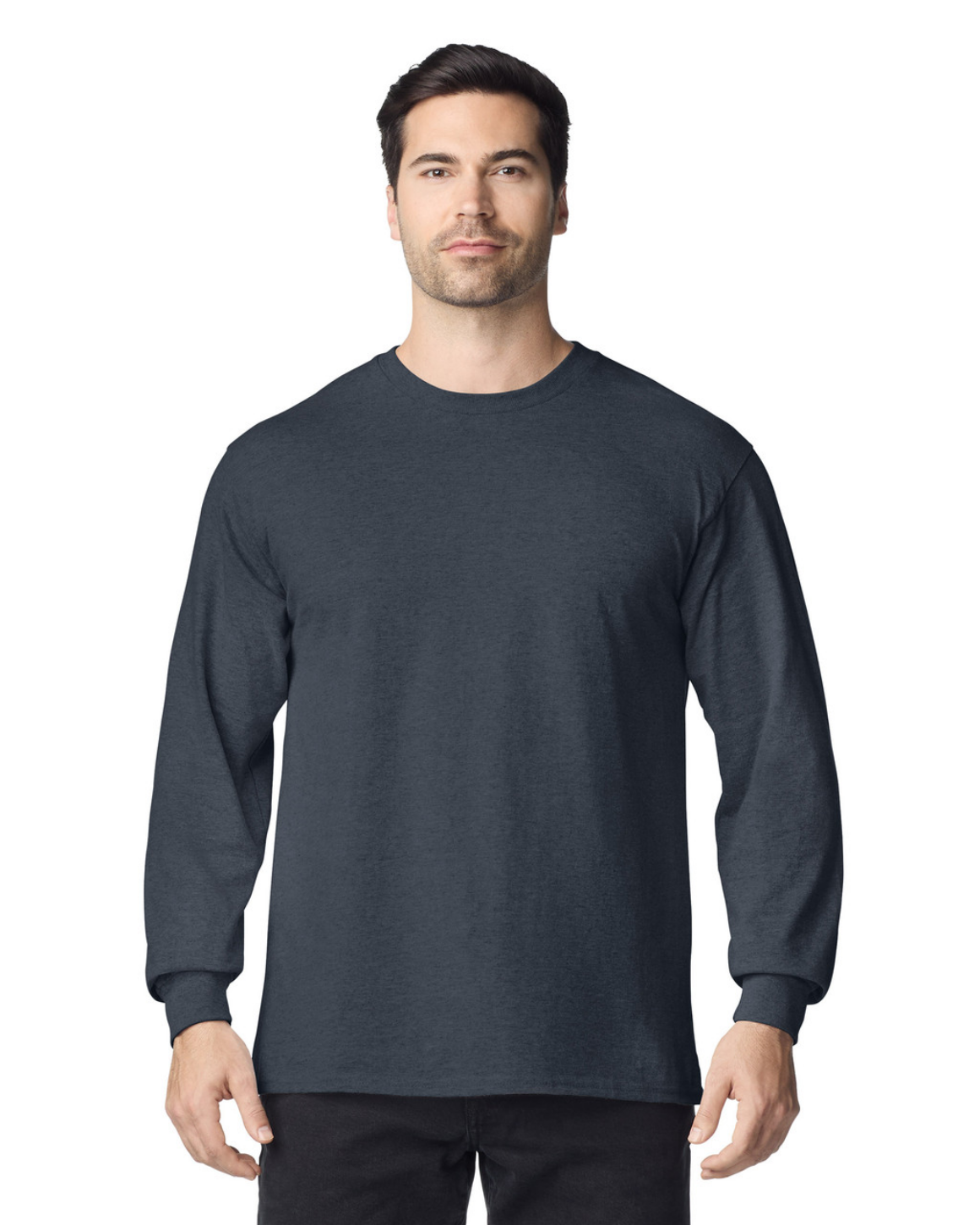 Blank Label Studios Gildan - Long Sleeve Tee 2400 Dark Heather blank garment - ready for DTG & embroidery