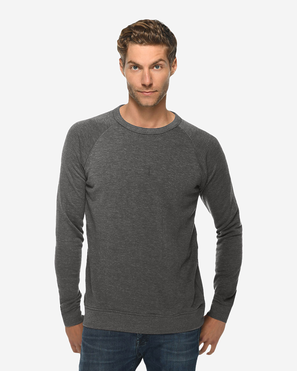 Blank Label Studios BLS - Crewneck 1605 Charcoal Heather blank garment - ready for DTG & embroidery