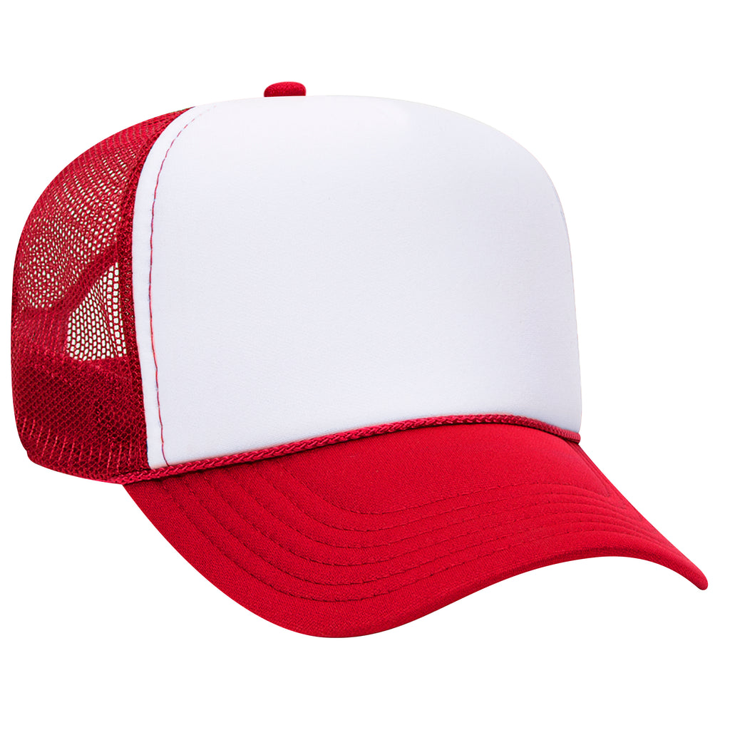 Blank Label Studios BLS - Trucker Hat 2111 Red White Red blank garment - ready for DTG & embroidery
