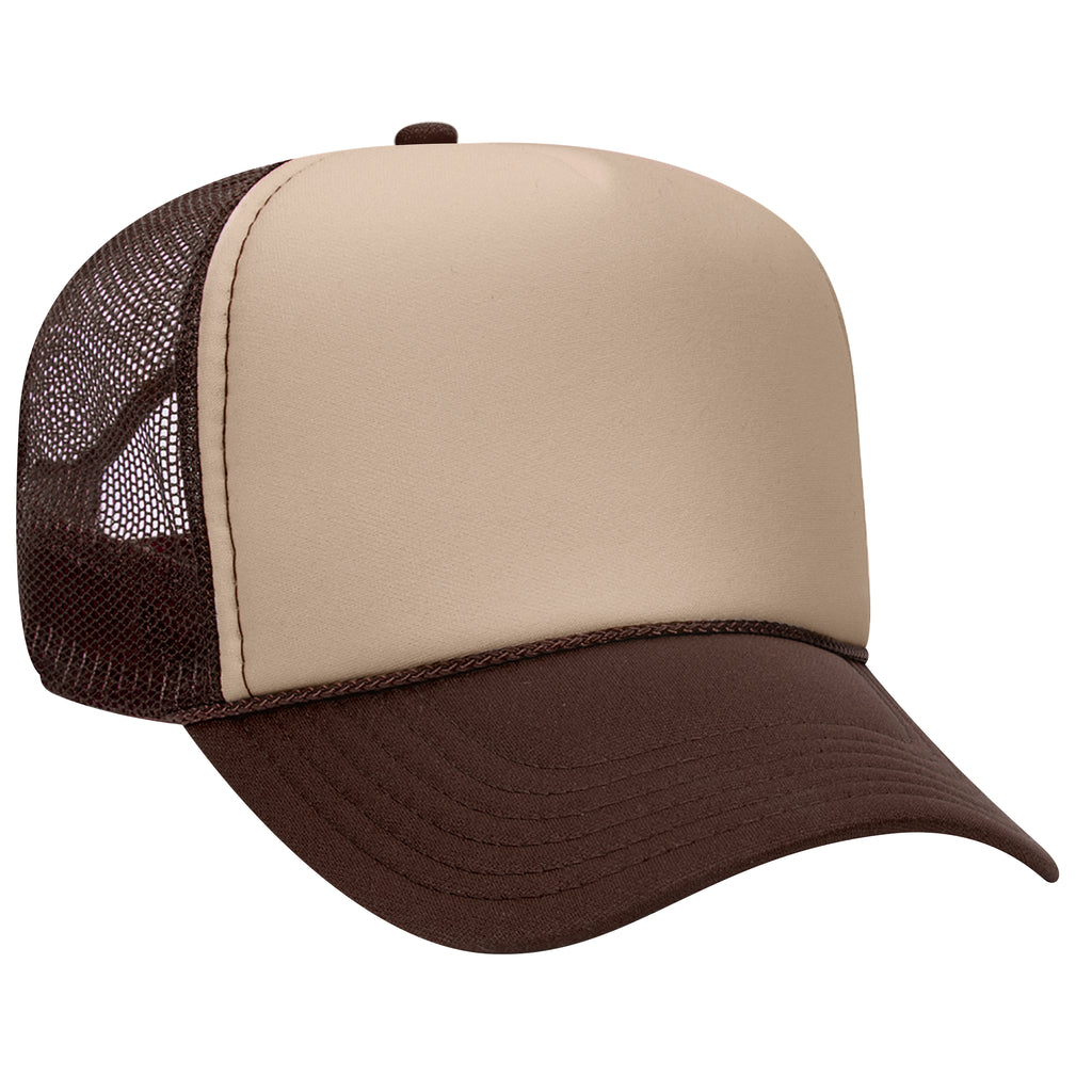 Blank Label Studios BLS - Trucker Hat 2111 Brown Tan Brown blank garment - ready for DTG & embroidery