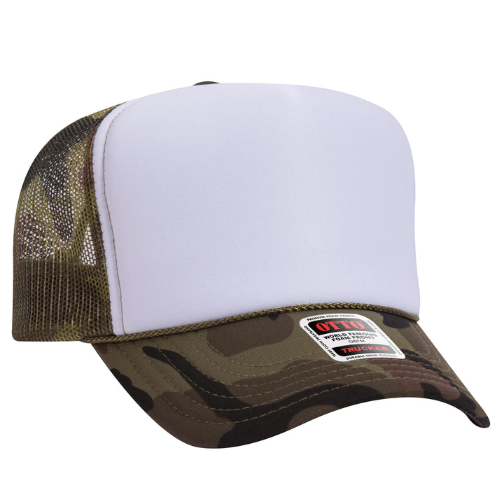 Blank Label Studios BLS - Trucker Hat 2112 016CPB Camo White blank garment - ready for DTG & embroidery
