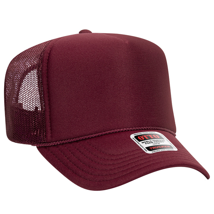 Blank Label Studios BLS - Trucker Hat 2112 Burgundy Maroon blank garment - ready for DTG & embroidery