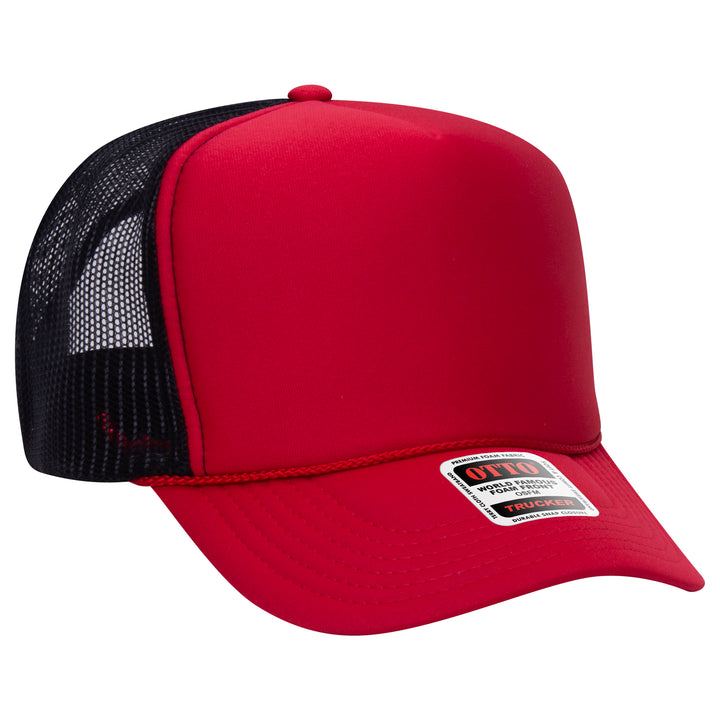 Blank Label Studios BLS - Trucker Hat 2112 Red Red Blk blank garment - ready for DTG & embroidery