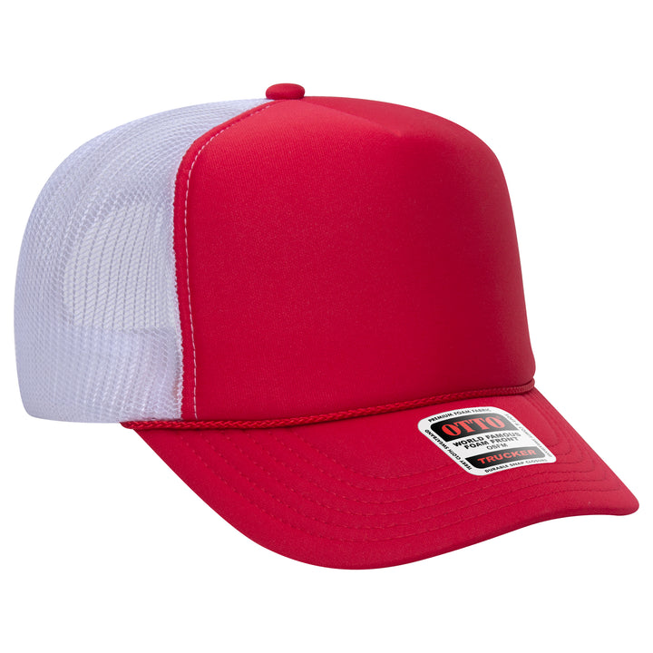 Blank Label Studios BLS - Trucker Hat 2112 Red Red Wht blank garment - ready for DTG & embroidery