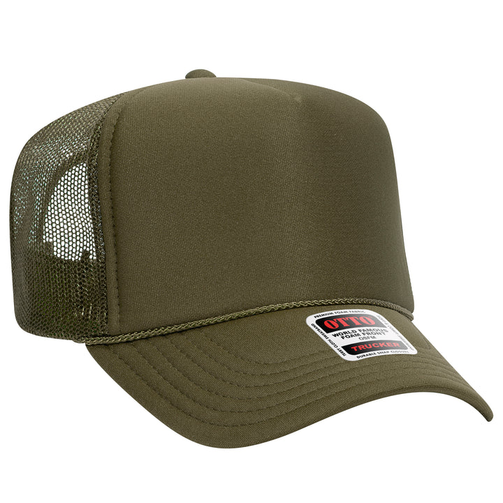 Blank Label Studios BLS - Trucker Hat 2112 Olive Green blank garment - ready for DTG & embroidery