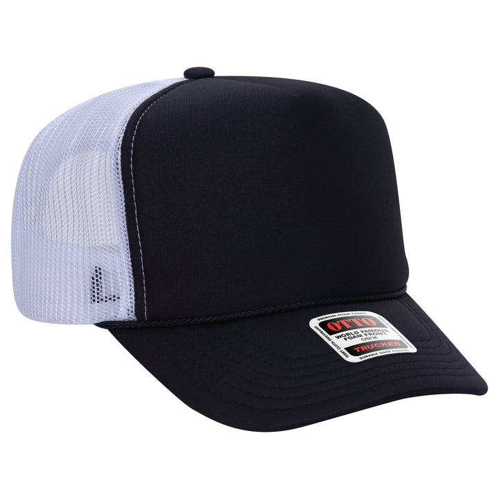 Blank Label Studios BLS - Trucker Hat 2112 Blk Blk Wht blank garment - ready for DTG & embroidery