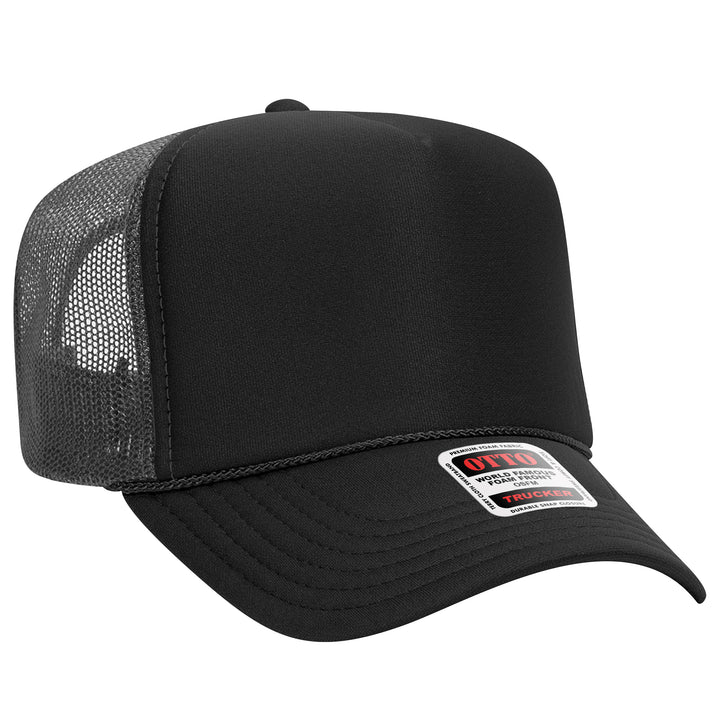 Blank Label Studios BLS - Trucker Hat 2112 Blk Blk Ch.Gry blank garment - ready for DTG & embroidery