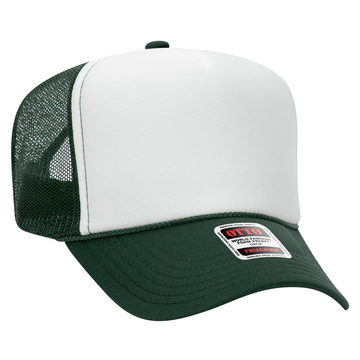 Blank Label Studios BLS - Trucker Hat 2112 Dk.Grn Wht Dk.Grn blank garment - ready for DTG & embroidery