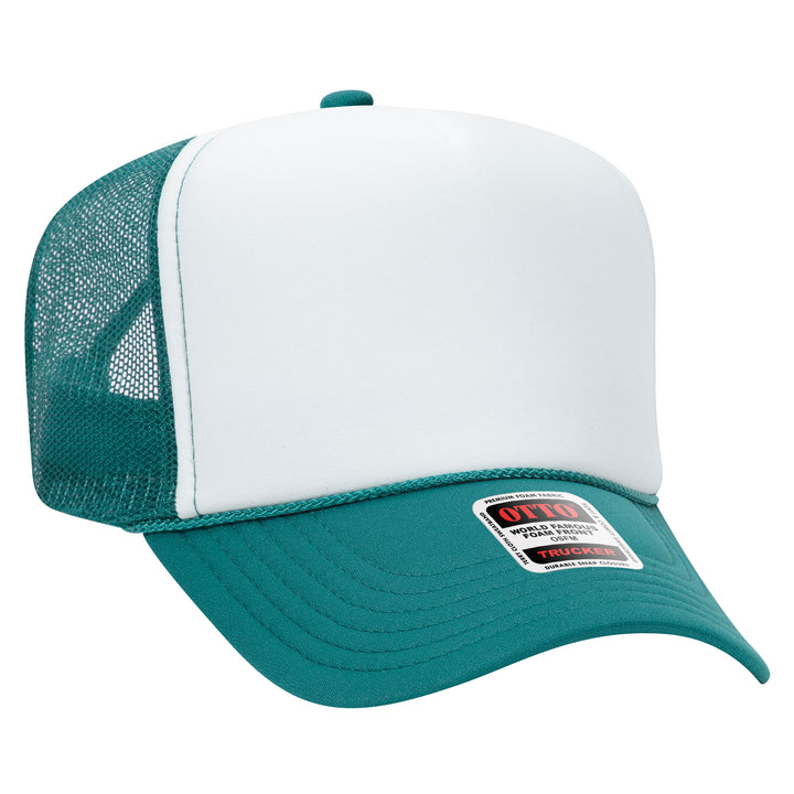 Blank Label Studios BLS - Trucker Hat 2112 Jade Wht Jade blank garment - ready for DTG & embroidery