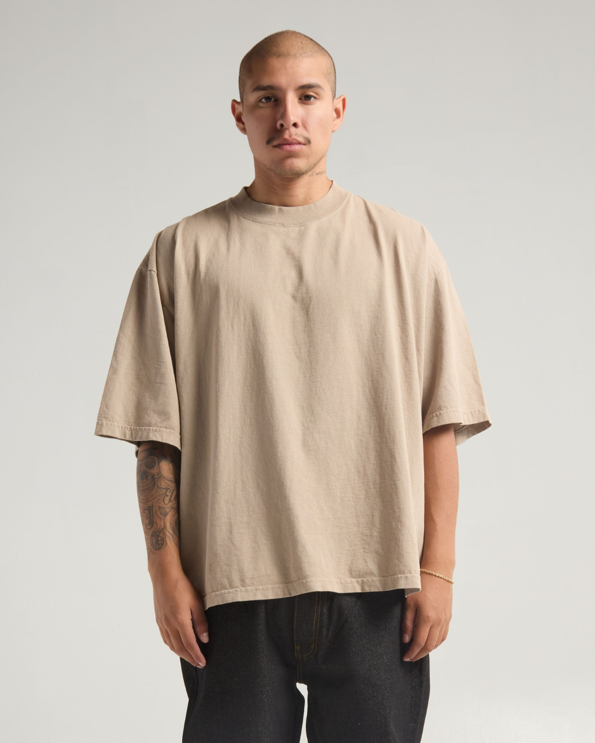 Blank Label Studios BLS - Drop Shoulder Tee 1408 Oatmeal blank garment - ready for DTG & embroidery