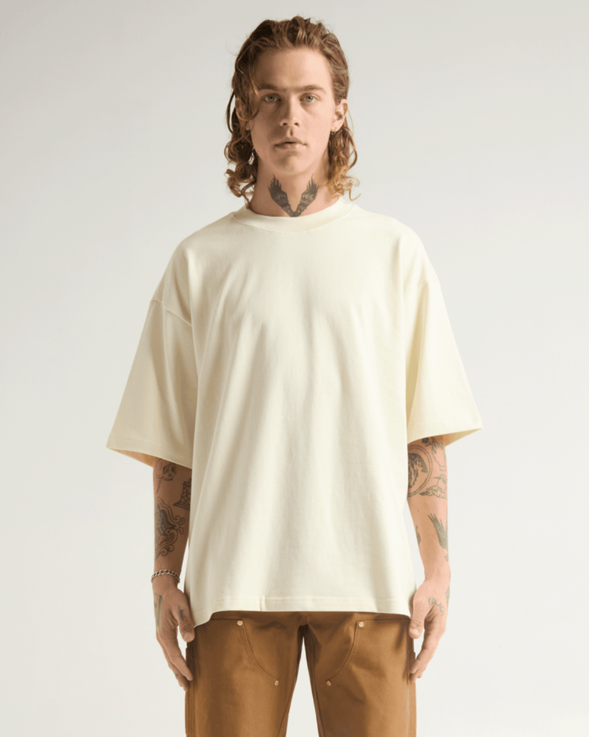Blank Label Studios BLS - Heavy Tee 1411 Cream blank garment - ready for DTG & embroidery