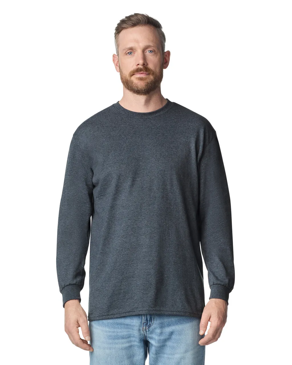 Blank Label Studios Gildan - Long Sleeve Tee 5400 Dark Heather blank garment - ready for DTG & embroidery