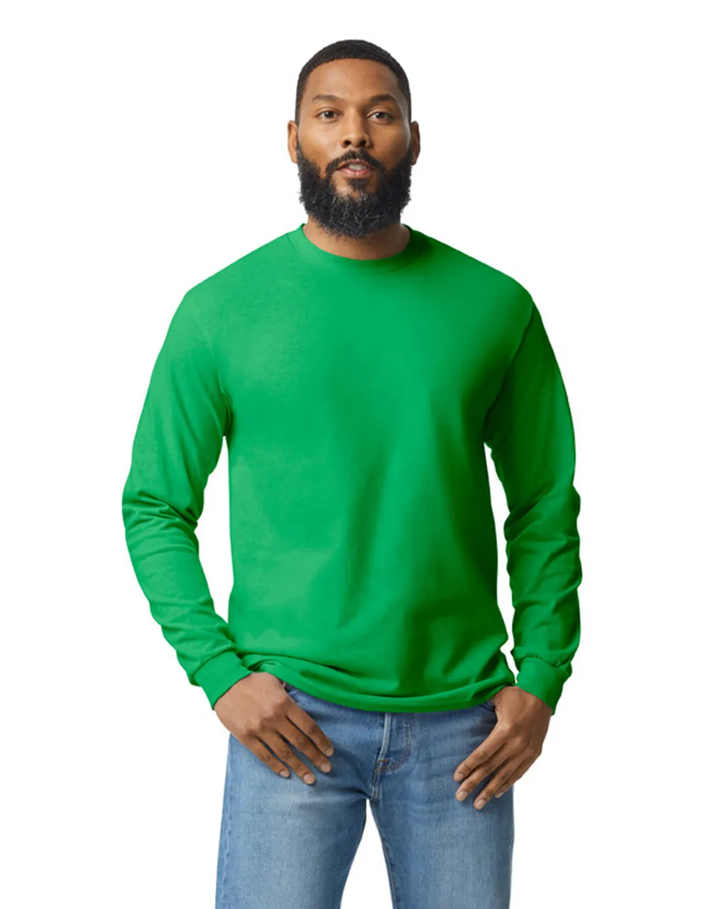 Blank Label Studios Gildan - Long Sleeve Tee 5400 Irish Green blank garment - ready for DTG & embroidery