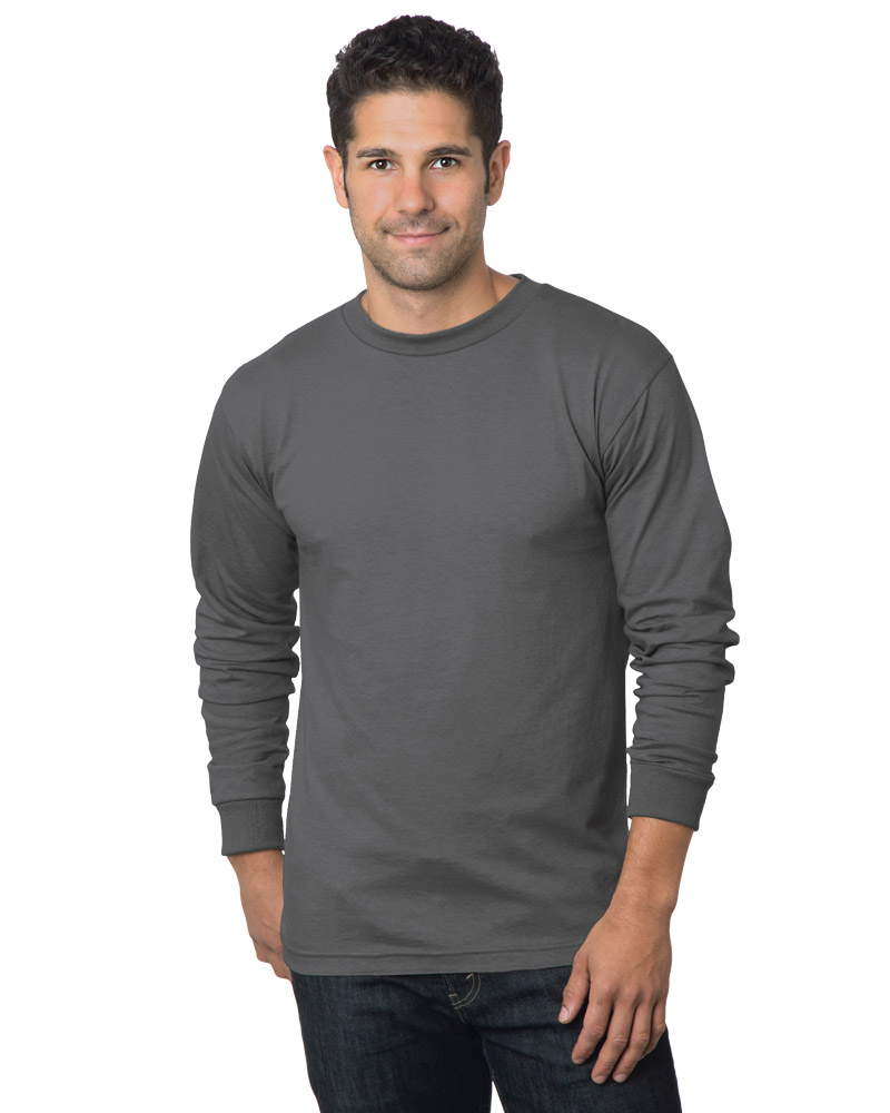Blank Label Studios BLS - Long Sleeve Tee 1506 Charcoal blank garment - ready for DTG & embroidery