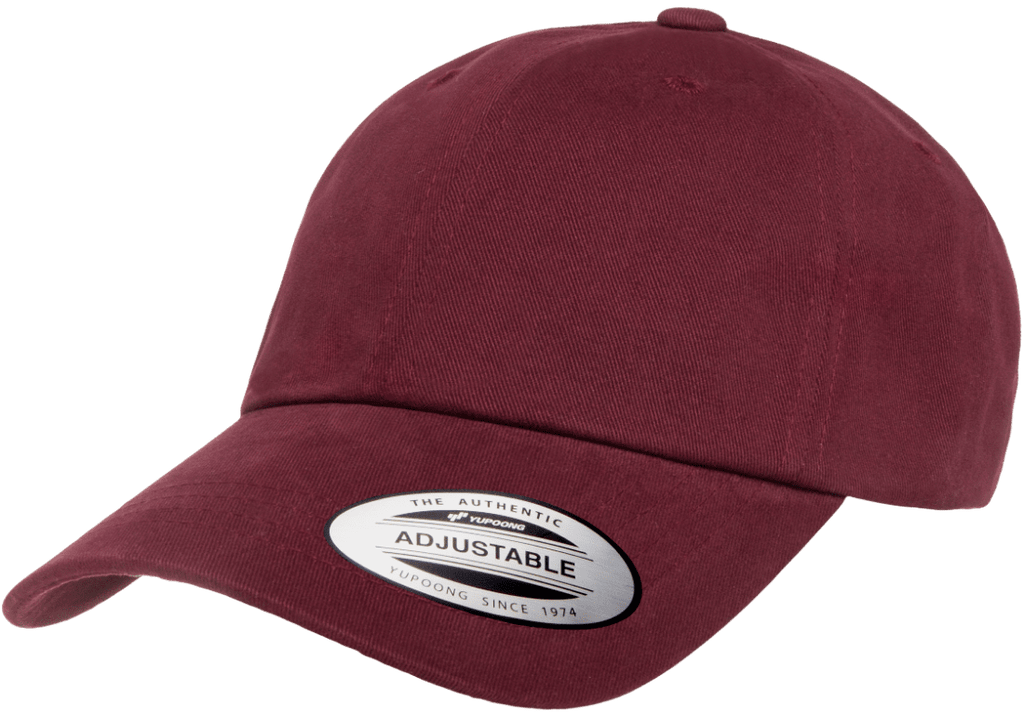 Blank Label Studios Yupoong - Hat 6245PT Maroon blank garment - ready for DTG & embroidery