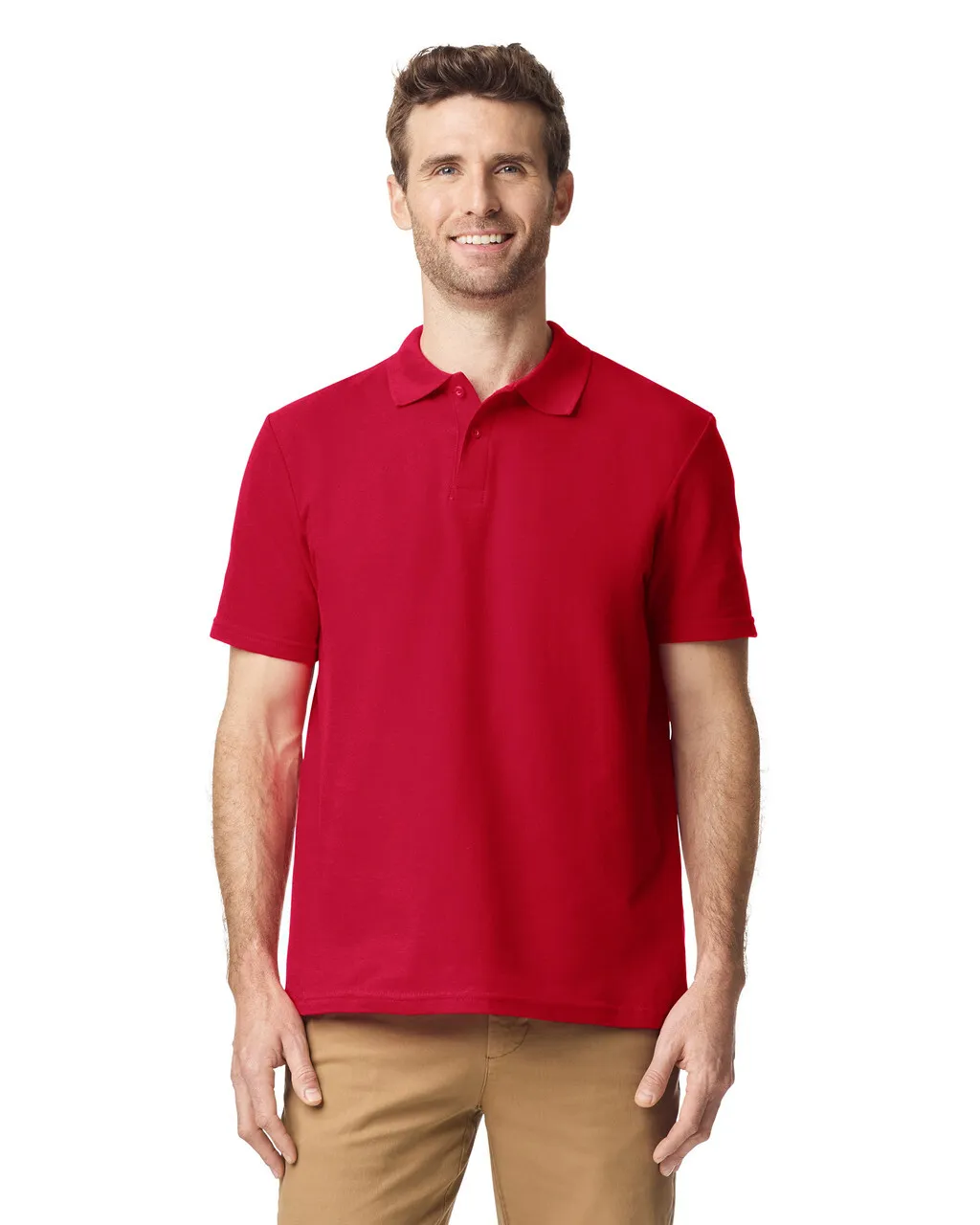 Blank Label Studios Gildan - Polo 64800 Cherry Red blank garment - ready for DTG & embroidery