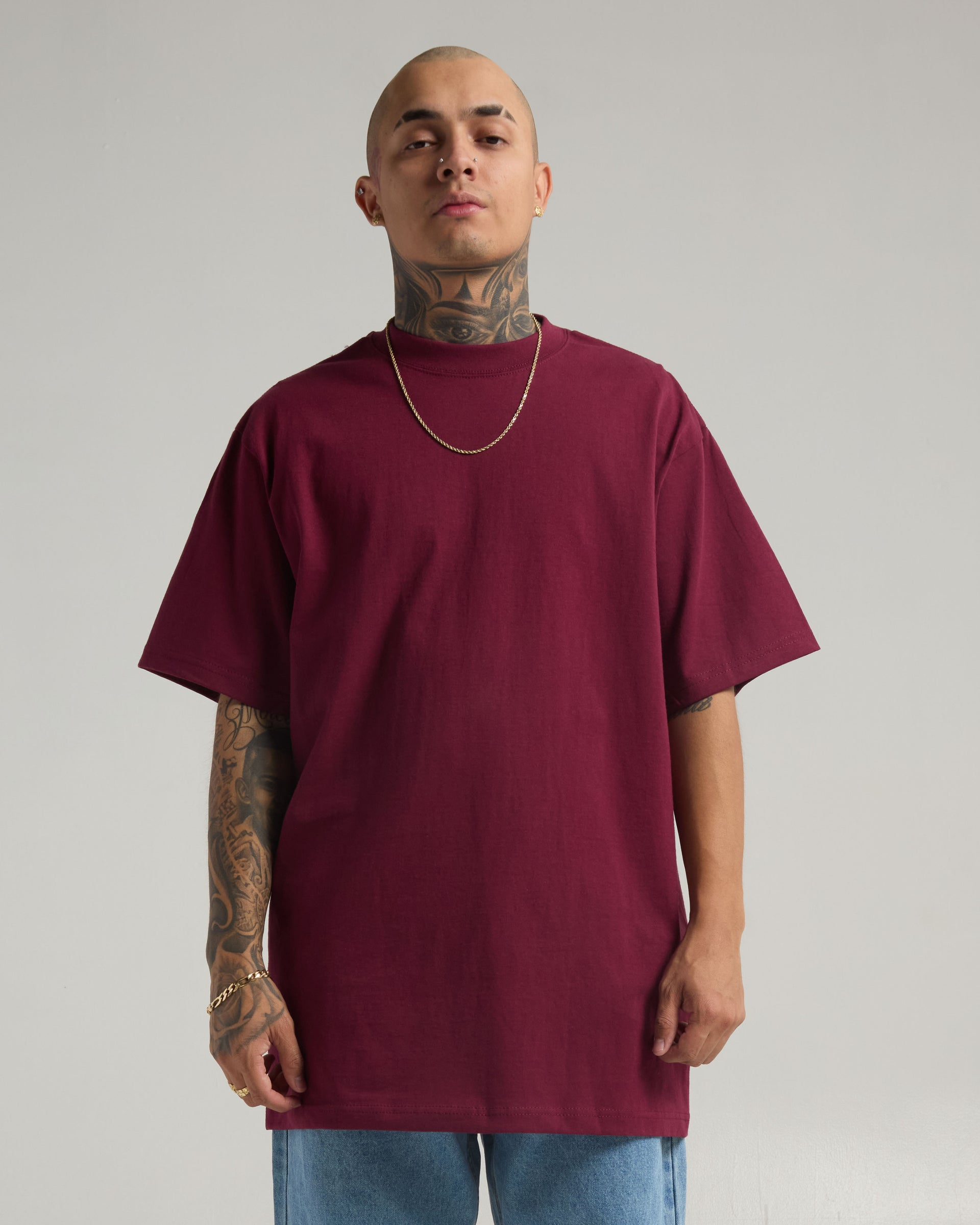 Blank Label Studios BLS - Tee 1406 Burgundy blank garment - ready for DTG & embroidery