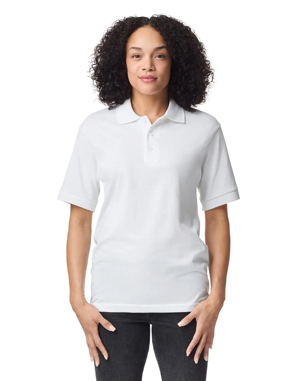 Blank Label Studios Gildan - Polo 8800 White blank garment - ready for DTG & embroidery