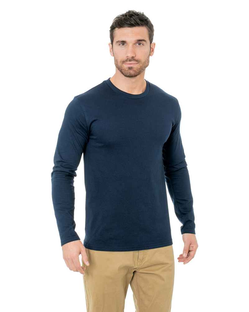 Blank Label Studios BLS - Long Sleeve Tee 1505 Navy blank garment - ready for DTG & embroidery