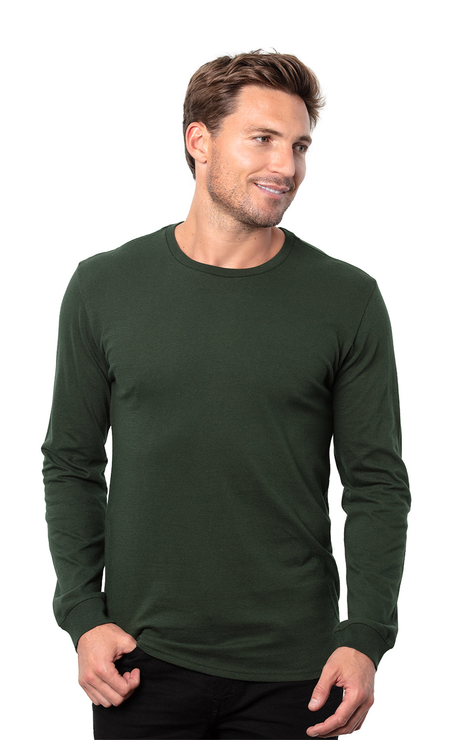 Blank Label Studios BLS - Long Sleeve Tee 1507 Forest Green blank garment - ready for DTG & embroidery