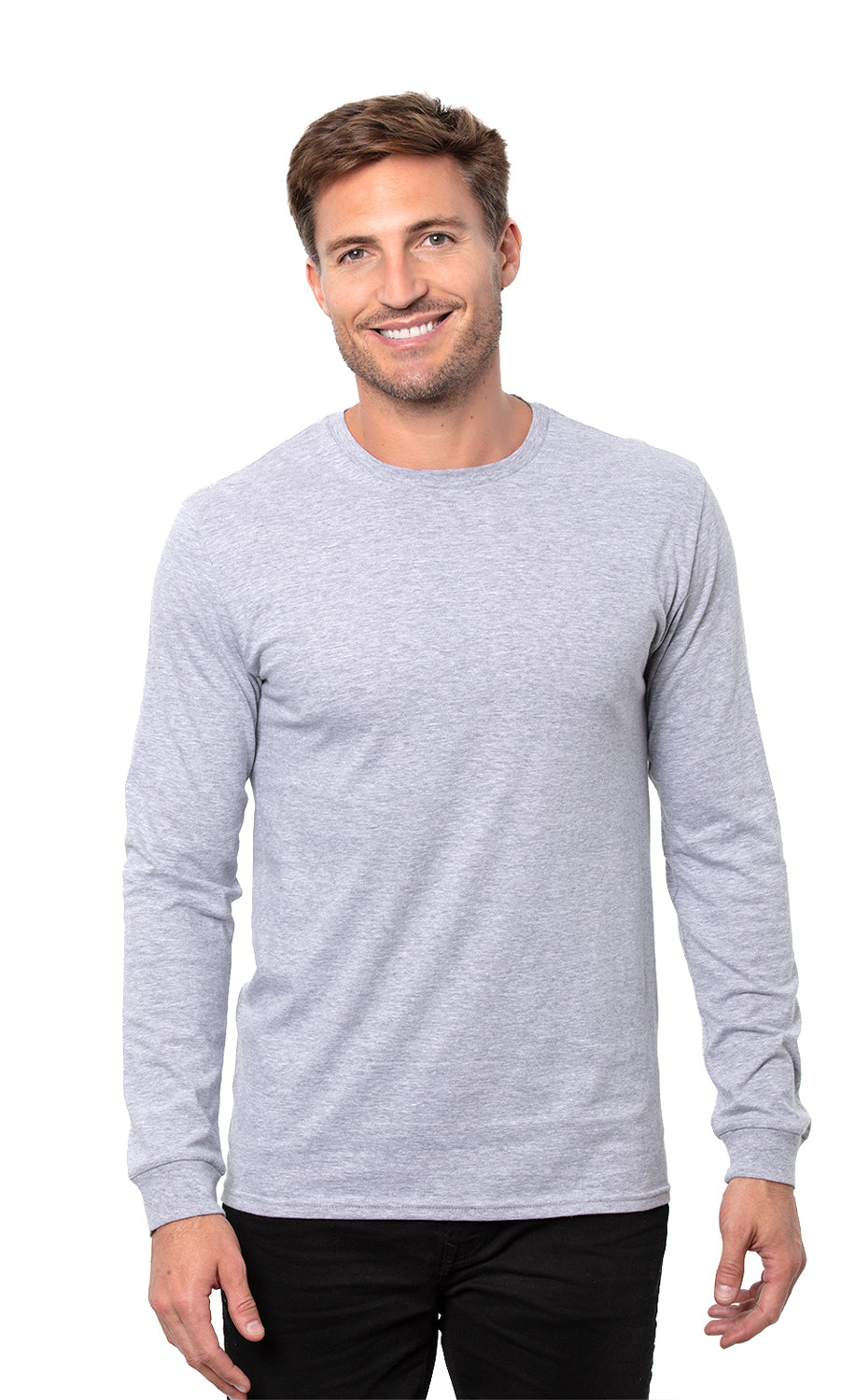 Blank Label Studios BLS - Long Sleeve Tee 1507 Heather Grey blank garment - ready for DTG & embroidery
