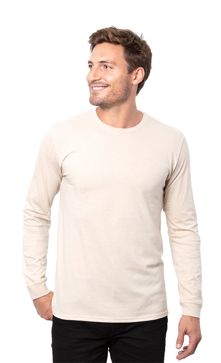 Blank Label Studios BLS - Long Sleeve Tee 1507 Natural blank garment - ready for DTG & embroidery