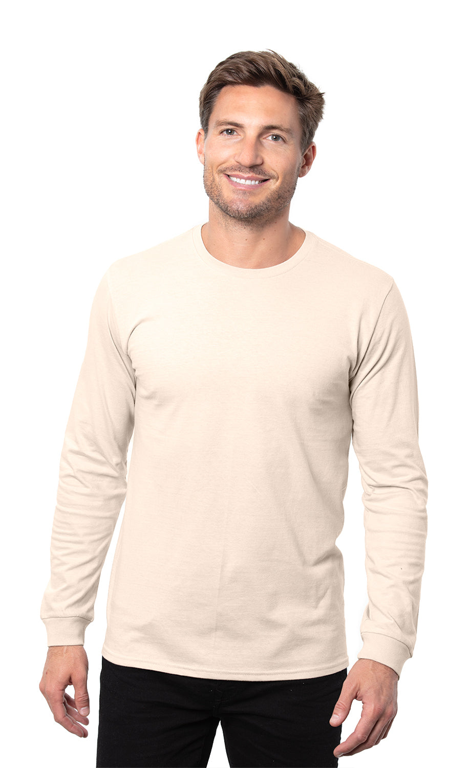 Blank Label Studios BLS - Long Sleeve Tee 1507 Sand blank garment - ready for DTG & embroidery