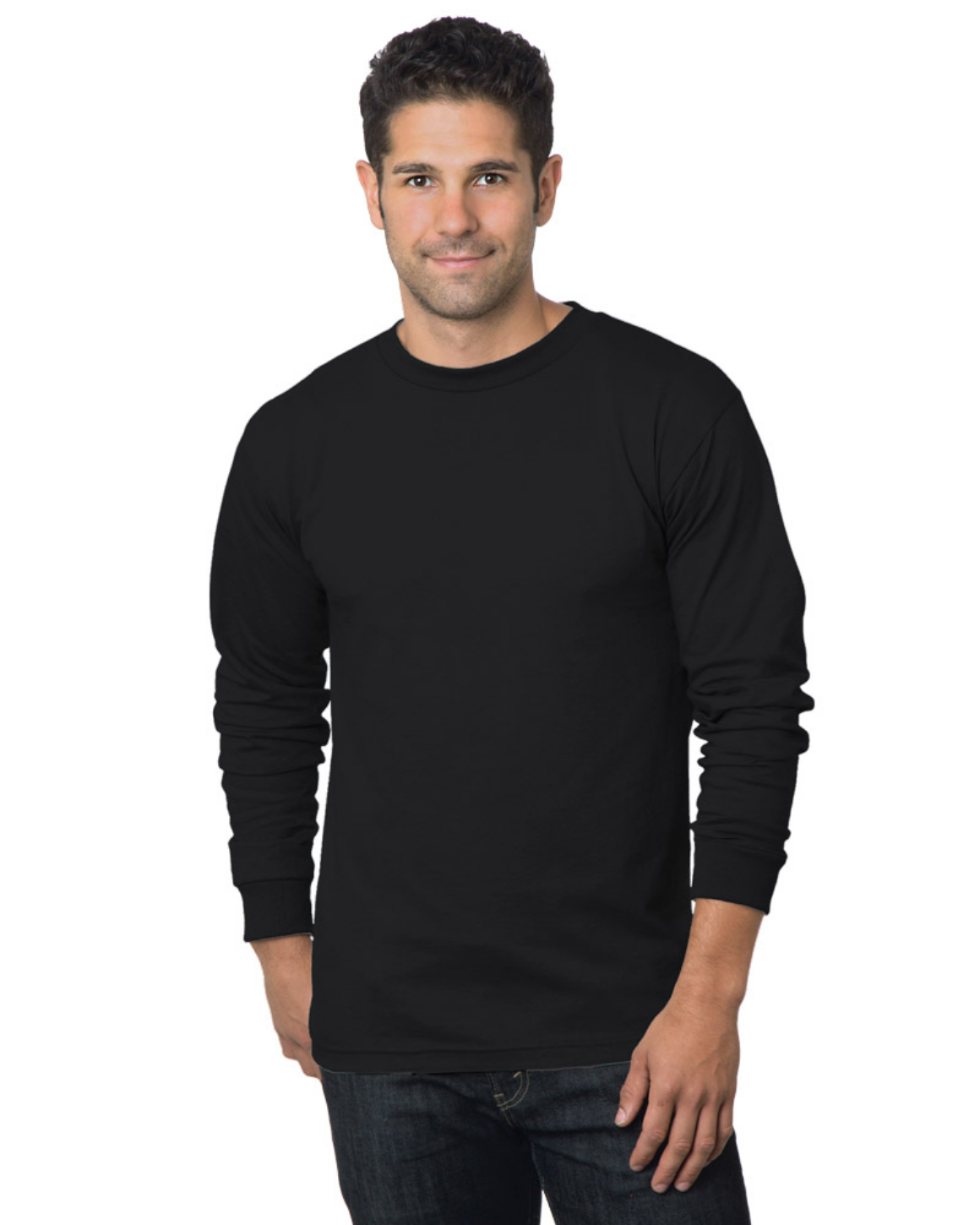 Blank Label Studios BLS - Long Sleeve Tee 1506 Black blank garment - ready for DTG & embroidery
