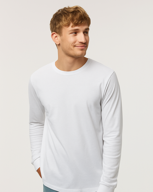 Blank Label Studios BLS - Long Sleeve Tee 1512 White blank garment - ready for DTG & embroidery