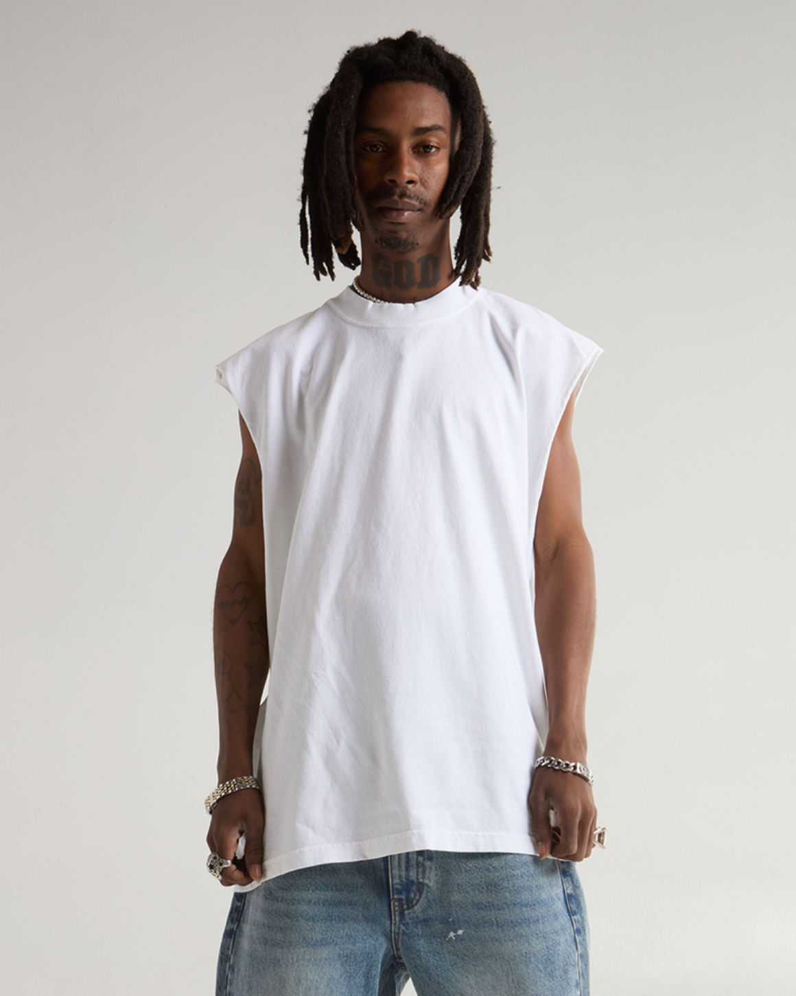 Blank Label Studios BLS - Muscle Tee 1410 White blank garment - ready for DTG & embroidery