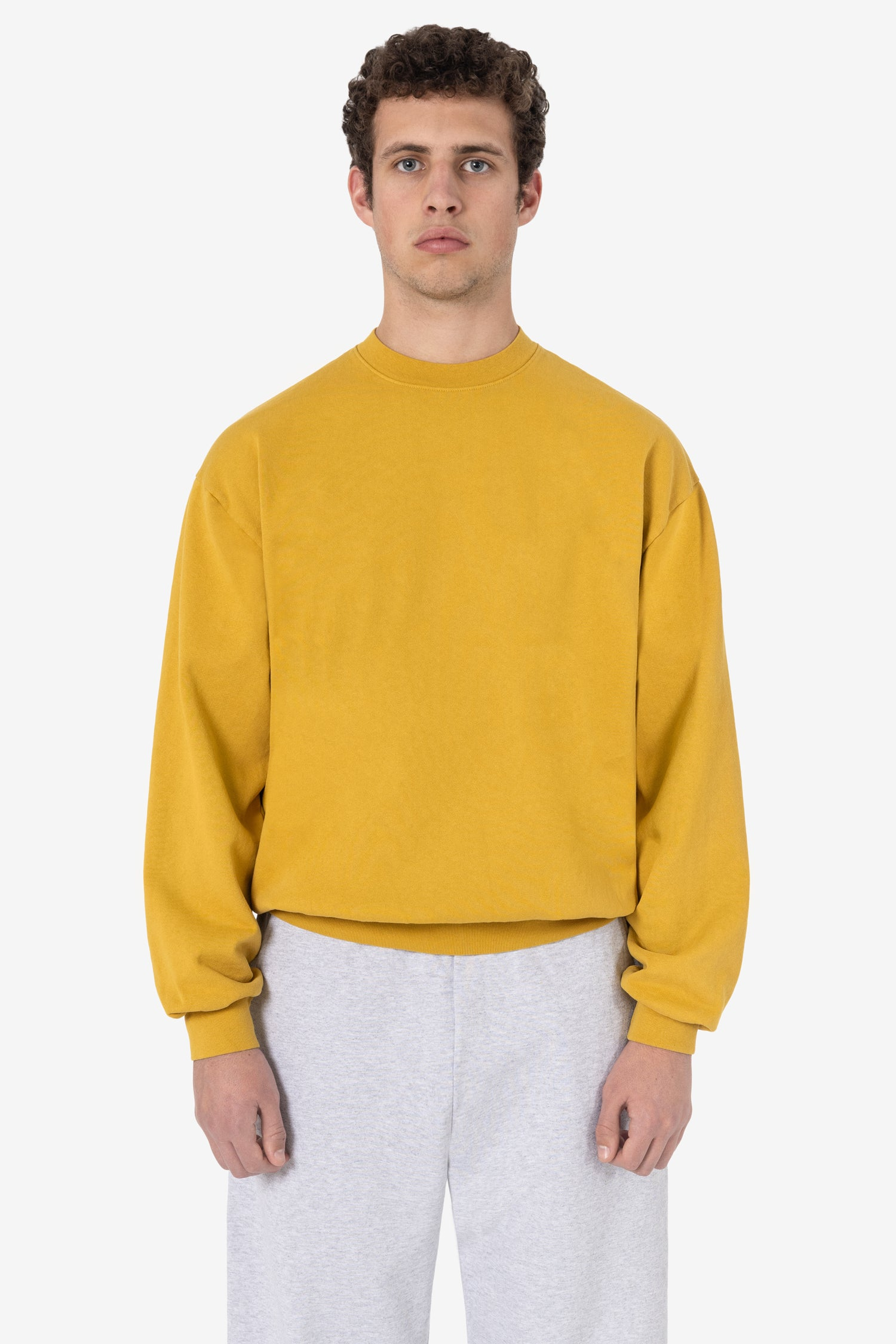 Blank Label Studios Los Angeles Apparel - Crewneck HF07GD Dijon blank garment - ready for DTG & embroidery