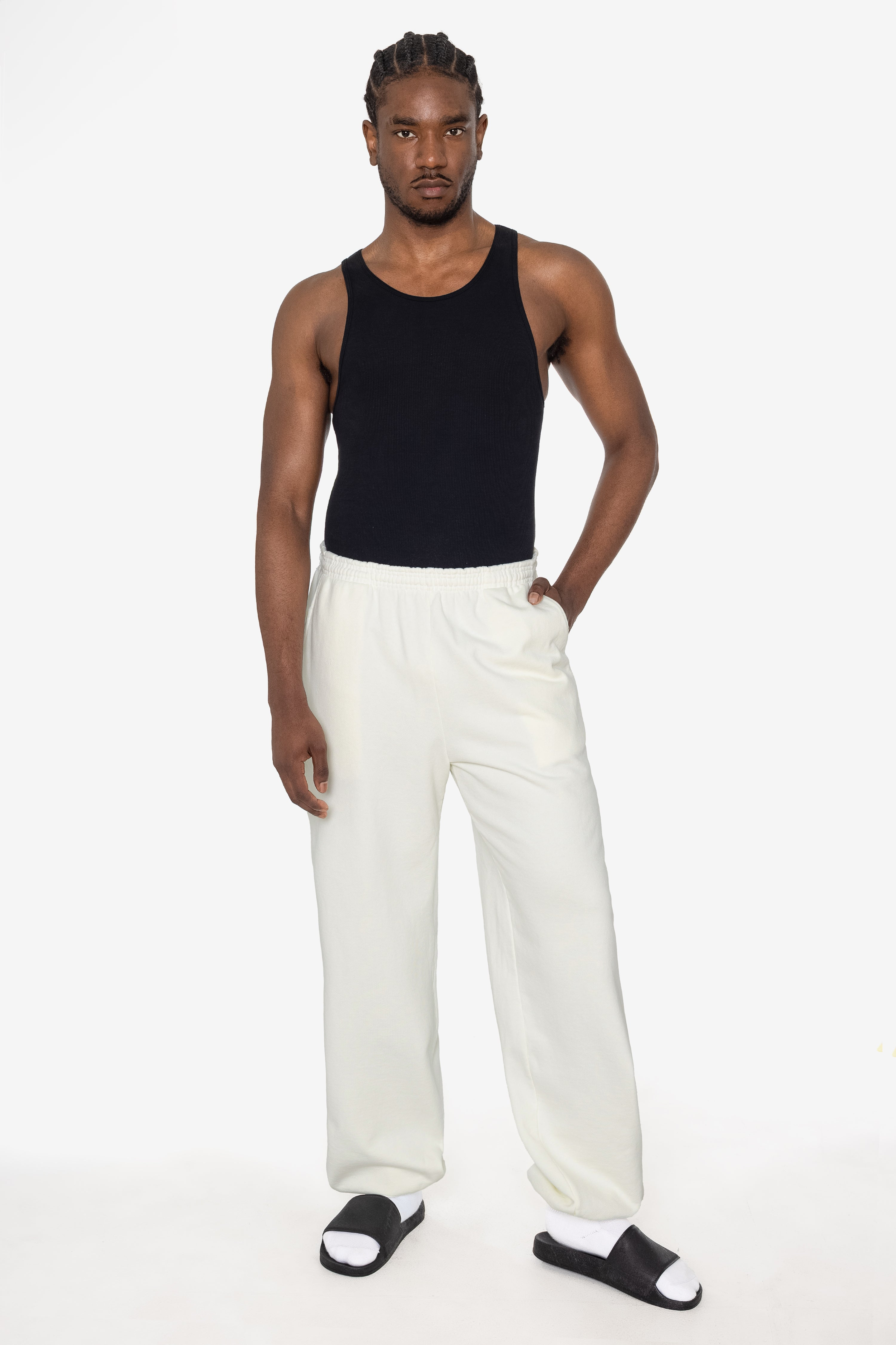 Blank Label Studios Los Angeles Apparel - Sweatpants HF04GD Off White blank garment - ready for DTG & embroidery